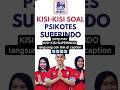 KISI-KISI TES SUPERINDO