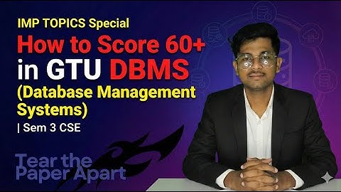 How to Pass DBMS in GTU? | Unit-wise IMP Topics & Syllabus Breakdown