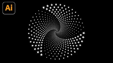 How to Create a Star Dotted Spiral Vortex in  | Adobe illustrator Tutorial  |  Dotted Spiral Vortex