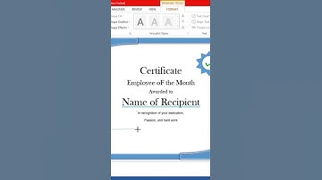 certificate Design on MS office #certificate #Microsoft #design #short #youtube #uniquestylestudy