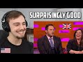 American reacts to celebrities attempting british accents  graham norton