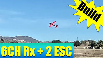 DIY Twin Motor RC Glider | 6CH "Flysky" Receiver & Dual Brushed ESC | Full Build & Flight Test