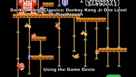 Donkey Kong Classics: Donkey Kong Jr One-Level Playthrough using the Nes
