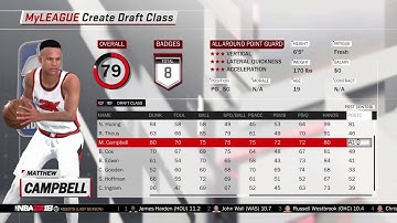 NBA 2K18 - MyLeague -  How to create a real My Player