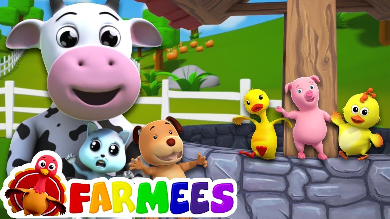 Ding Dong bell canção | Rimas para bebês | miúdos canções | Nursery Rhymes | Farmees Português