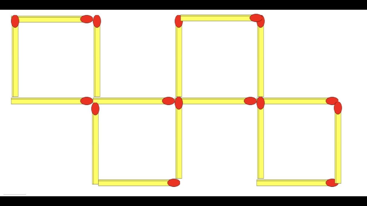 2 Matchsticks, 4 Squares - Puzzle Prime