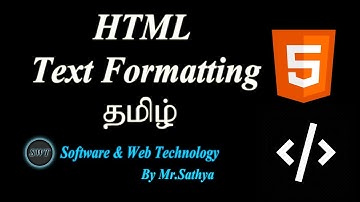 Text Formatting in HTML