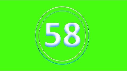 CountDown 58s - (Greenscreen, Sound Effect, No Copy Right)