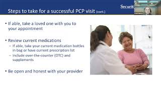 Security Health Plan Academy - Preparing for a provider visit