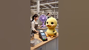 The duckling bought an electric fan and went home to cool down.#ducklings #shorts #cute #pets