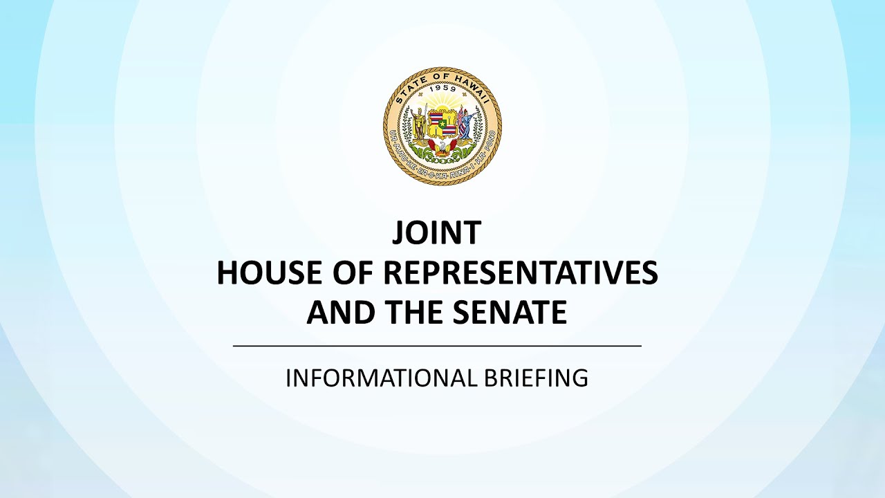 Informational Briefing to Legislature on Red Hill