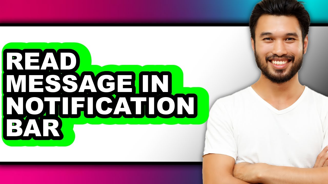 How to Read Message in Notification Bar - Step by Step - YouTube