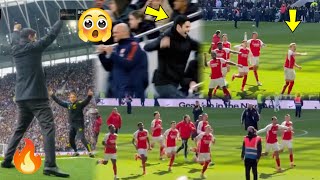🤯Mikel Arteta \& Arsenal Bench Reaction To Goals | Arsenal Players Final Celebrations With Fans.