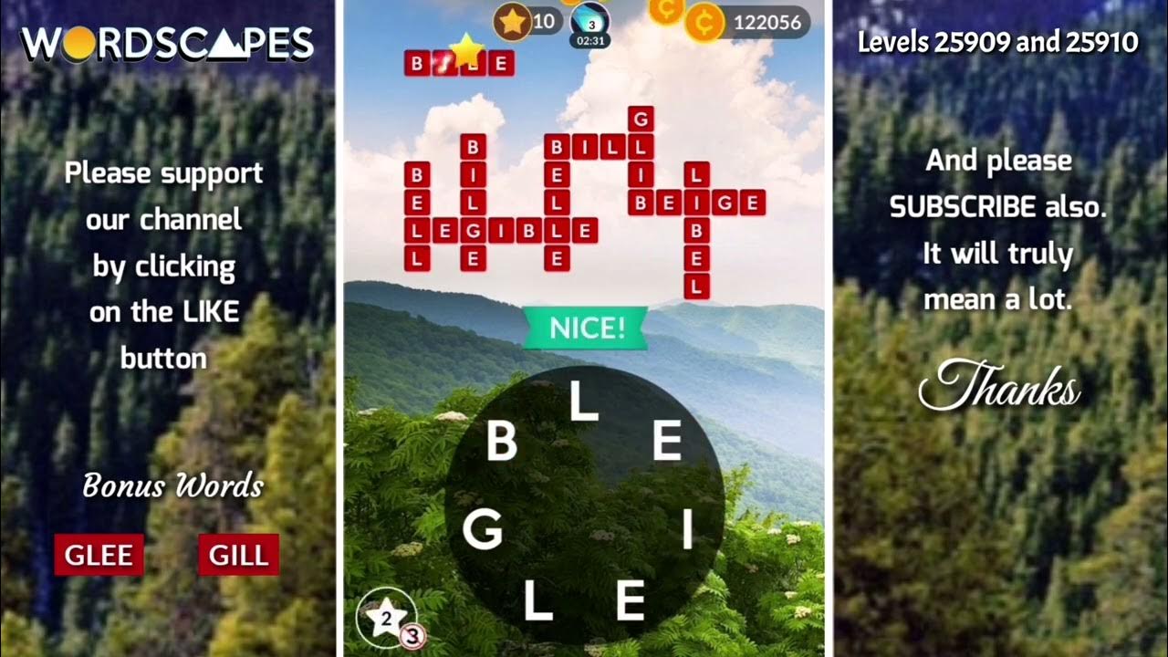 Wordscapes MASTER levels 25909 and 25910 - YouTube