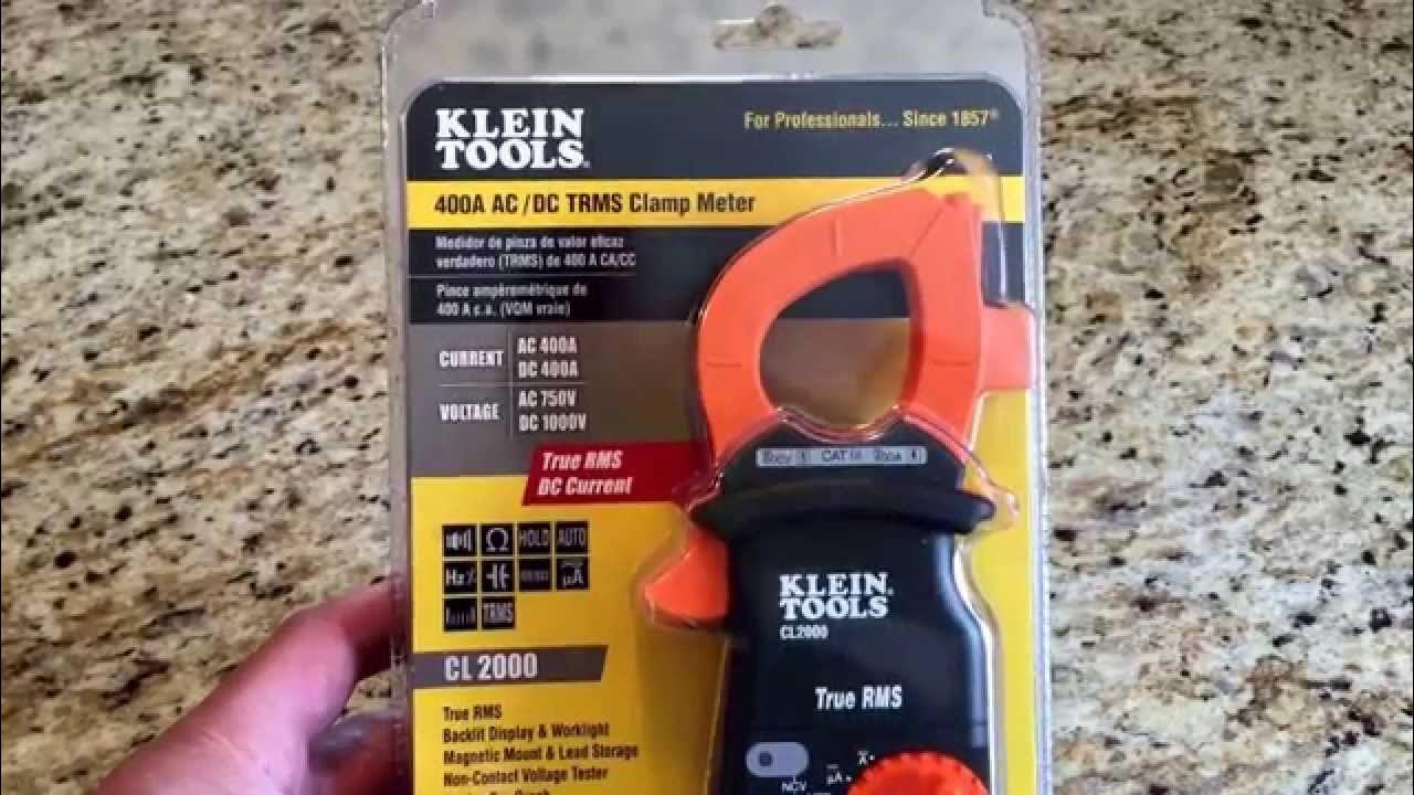 Klein Tools CL2000 Clampmeter Intro YouTube