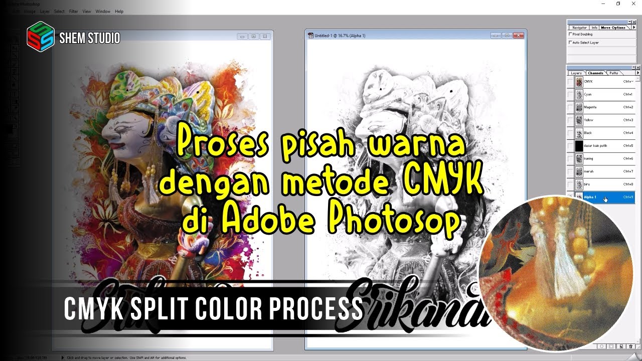 Proses pisah warna CMYK di photosop | CMYK split color process - YouTube