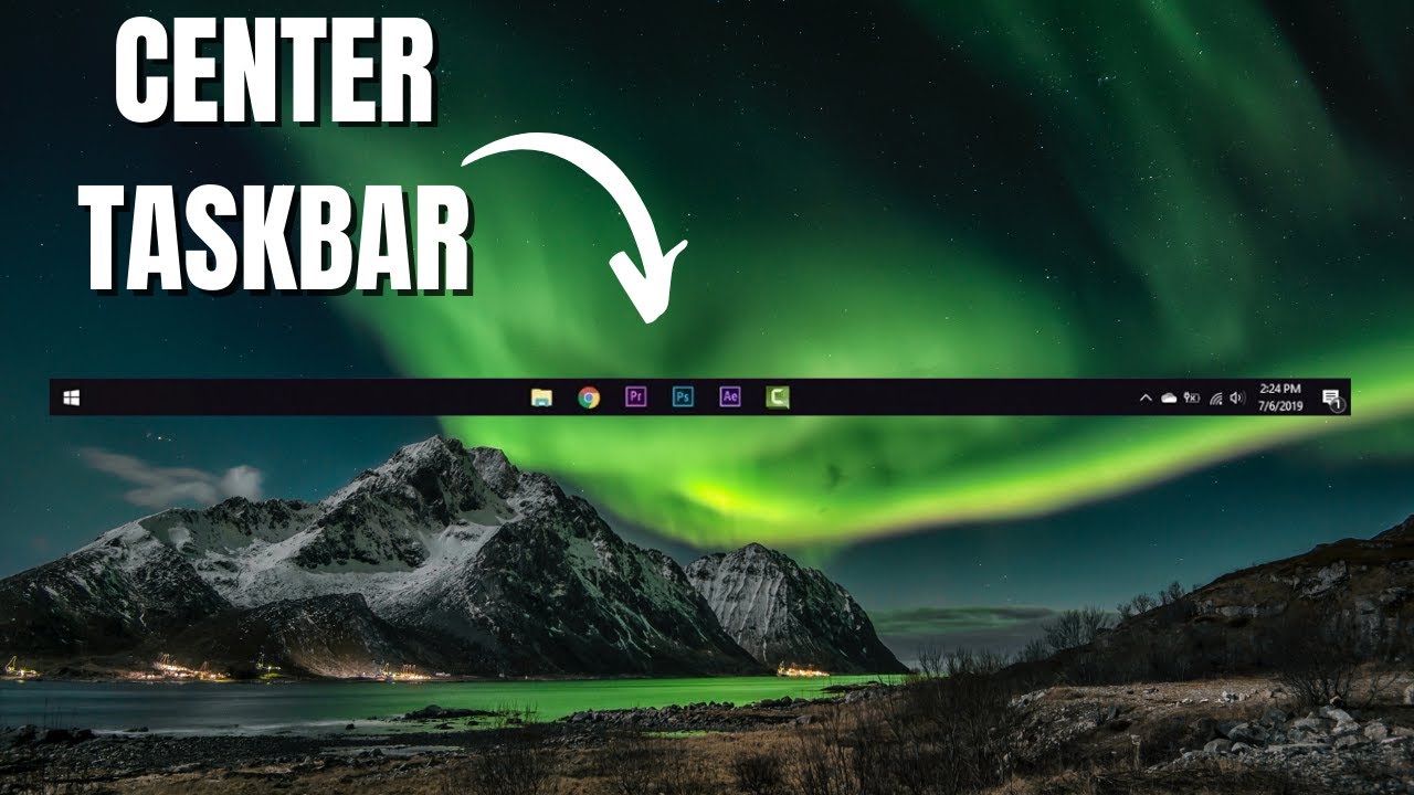 How To Center Taskbar Icons Windows 10 Youtube