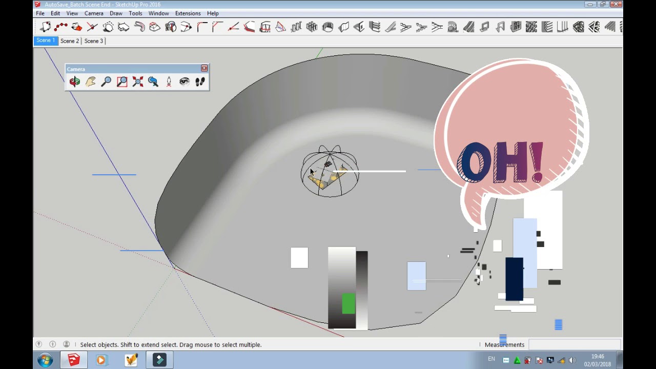 Tutorial Toolbar Camera SketchUp YouTube