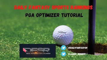 DFSR PGA Optimizer for DraftKings and FanDuel - Tutorial Video