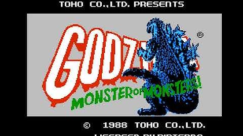 Godzilla   Monster of Monsters! Europe intro - Nintendo Entertainment System (NES)