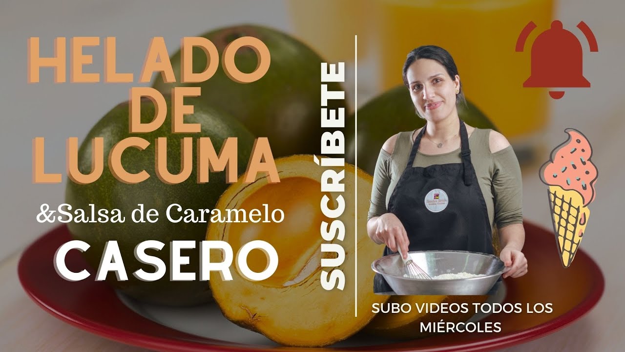 TE ENSEÑO A HACER HELADO DE LUCUMA CASERO CON SALSA DE CARAMELO RECONTRA FÁCIL Y RÁPIDO!