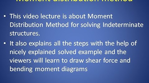 Moment distribution method Lect1