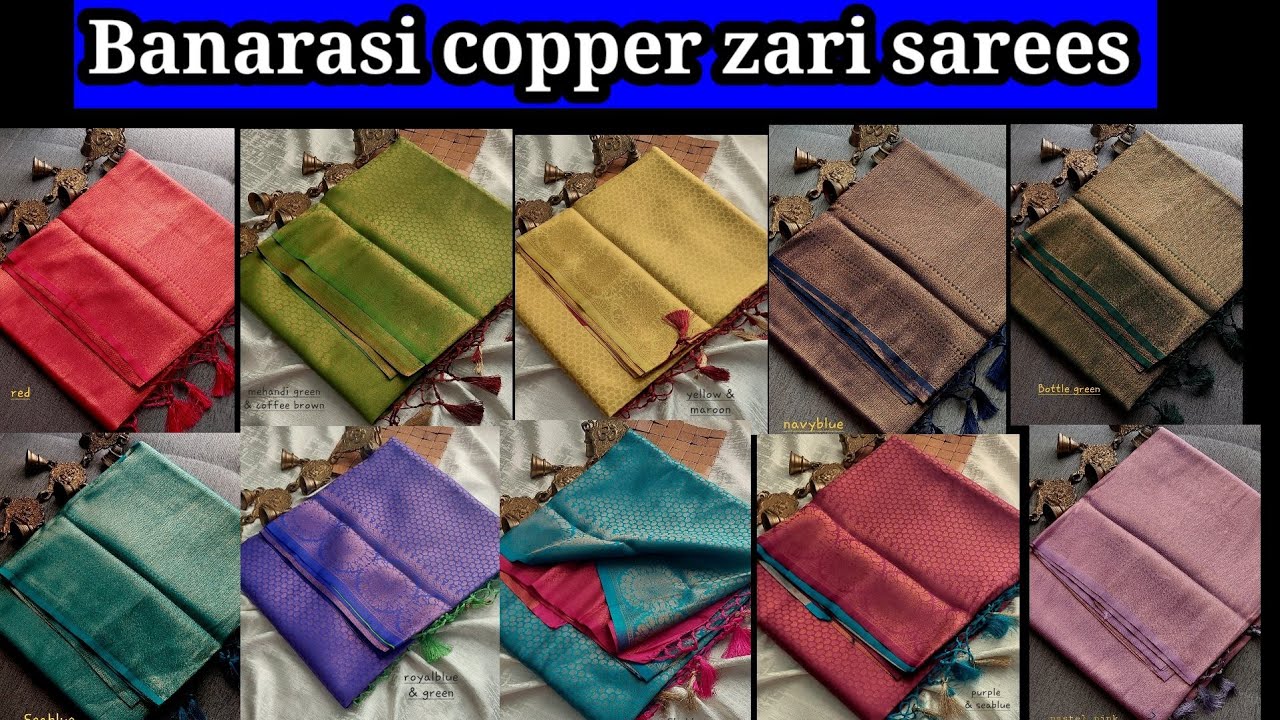 banarasi copper zari sarees