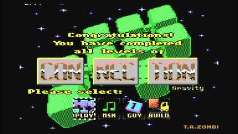 Commodore 64: Connection Gravity game ending by CP Verlag