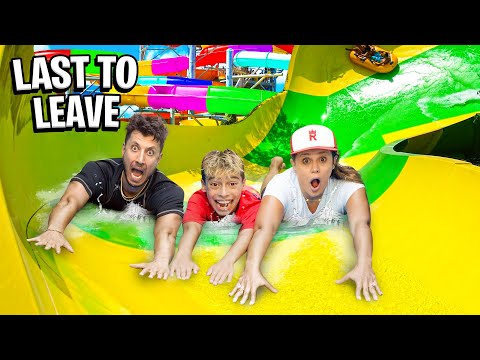Last To Leave Waterslide Wins Prize!! | The Royalty Family