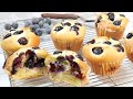 【初心者必見】簡単ブルーベリーチーズマフィン Easy Blueberry cheese muffin