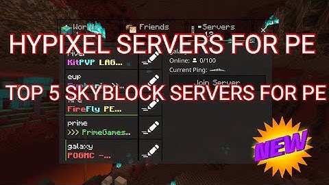 TOP 5 SKYBLOCK SERVERS LIKE HYPIXEL MINECRAFT PE OR BEDROCK