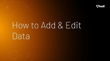 How to Add and Edit Data