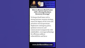 How to Bounce Back Faster with a Strong Business Recovery Strategy?