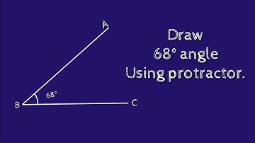 How to draw 68 degree angle using protractor. shsirclasses.