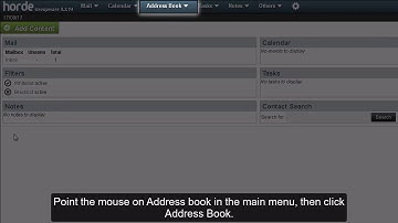 How to export contacts from Horde?