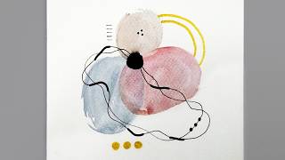 Abstract Watercolor Soft Pastel Color Balance Study | Calm Painting Process screenshot 4