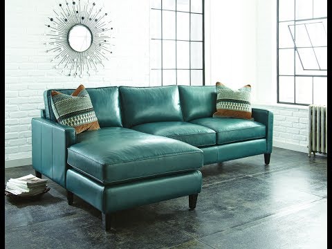 Teal Leather Sectional Sofa You