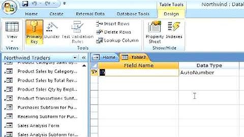 Microsoft Access Tutorial : How to Set or Change the Primary Key in a Microsoft Access Database