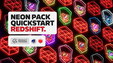 Getting Started with Neon Materials in Redshift in Cinema 4D | Greyscalegorilla Product Training