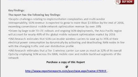 Strategies of Self-Organizing Networks (SON) Ecosystem Market 2020
