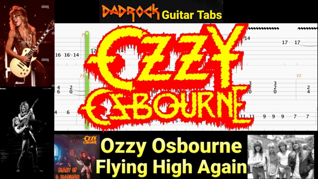 Flying High Again - Ozzy Osbourne - Guitar + Bass TABS Lesson