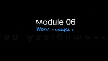 WTCC CIS 110 (v2.1) Module 06 Briefing