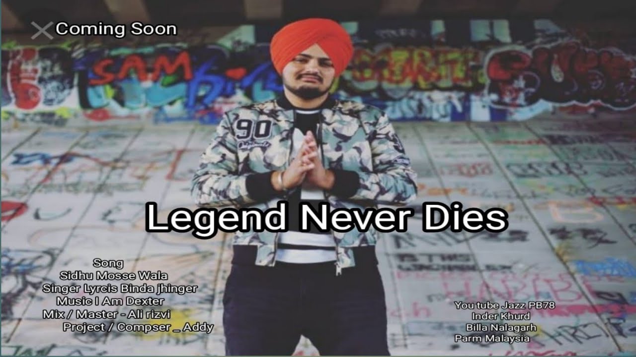 Legend Never Dies💯song sidhu moose wala (singer lyrics Binda jhinger)