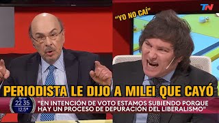 Periodista Le Dijo A Milei Que Cayó Y Este Le Tapó La Boca - Javier Milei En Tn 15/8/2022