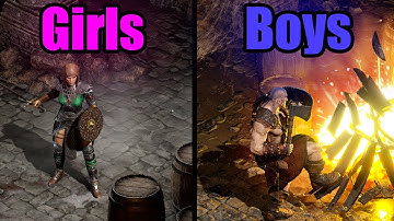boys vs girls playing diablo 2