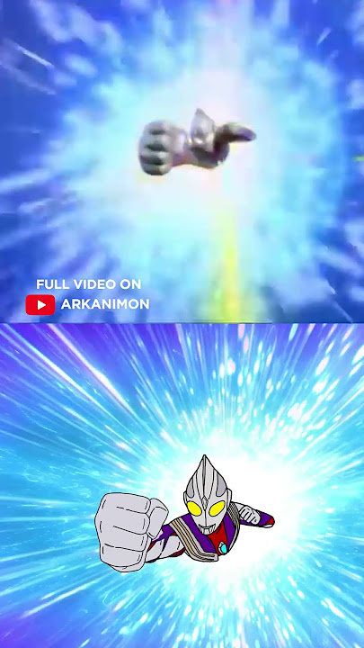 Ultraman Tiga Transformation Original vs Animated  #ultraman #tokusatsu