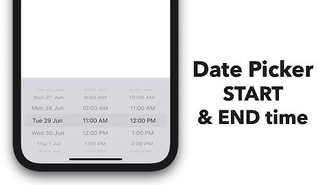iOS Swift 5: Custom Date Picker with Start and End time