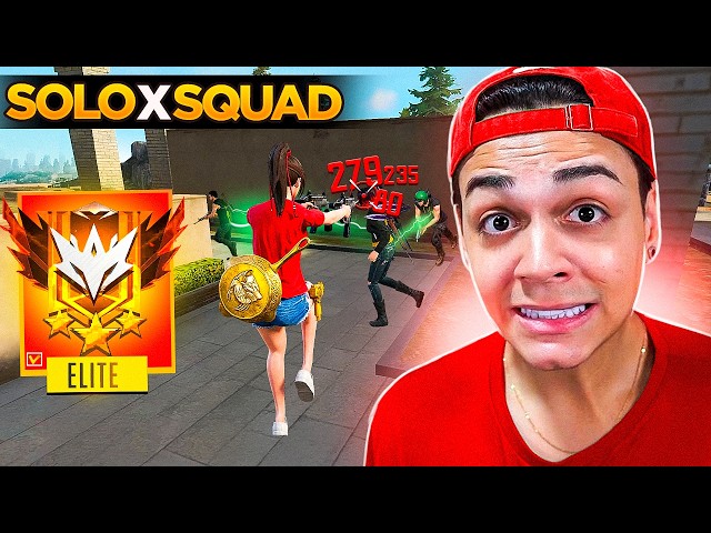 FIZ 54 KILLS  EM PARTIDAS IMPOSSÍVEIS NA LIGA ELITE SOLO X SQUAD!! FREE FIRE