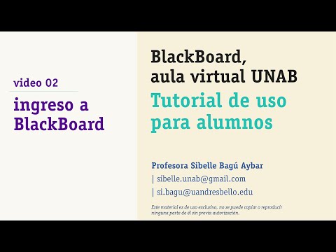 Capacitacion BlackBoard UNAB - Vid 02   ingreso al aula