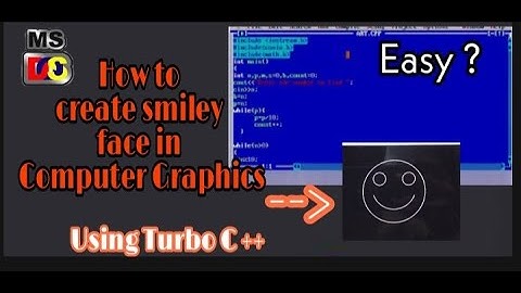 how to create smiley face in Computer Graphics || Using Turbo C++
